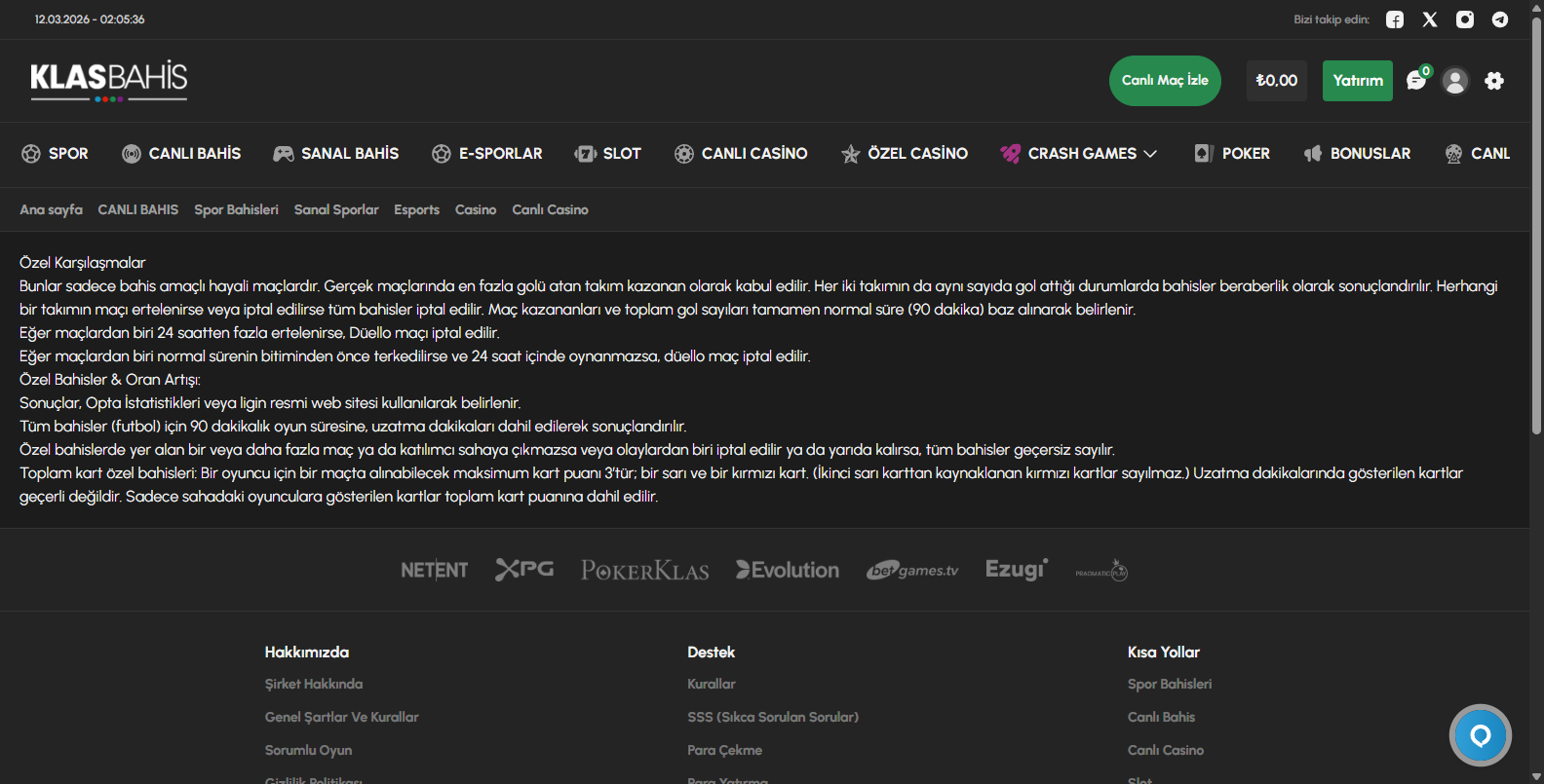 Klasbahis Üyelik İşlemleri