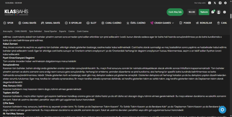 Klasbahis Üyelik İşlemleri