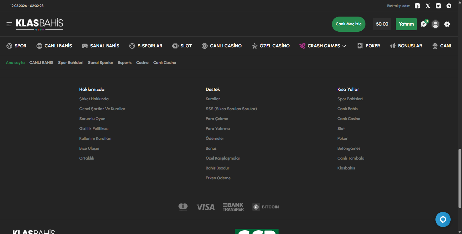 Klasbahis Canlı Bahis Sitesi Giriş